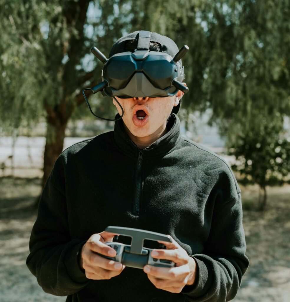 Someone flying and FPV drone