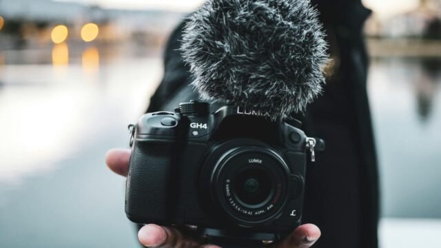 A GH4 with a shortgun mic for good audio quality